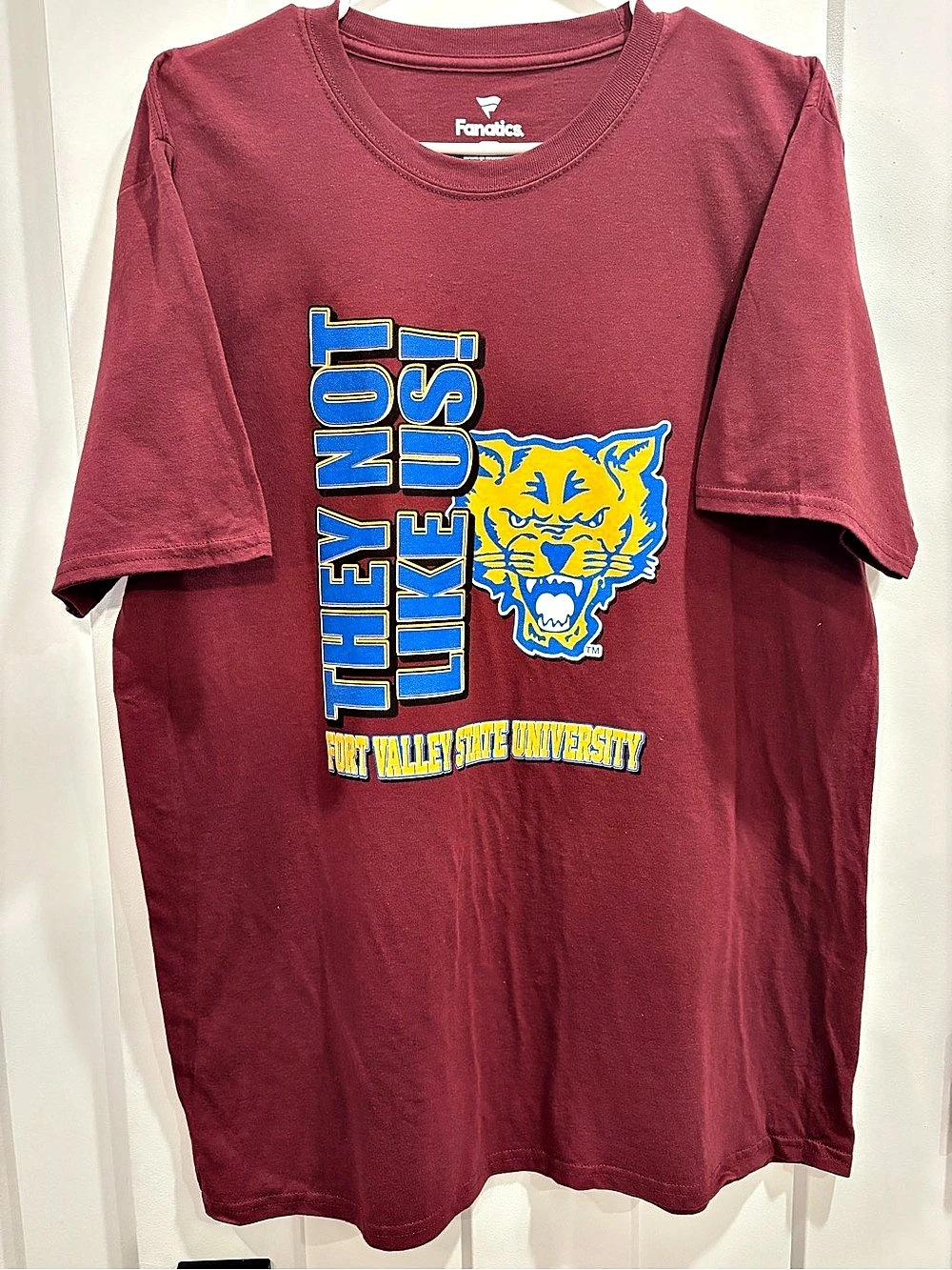 Fanatics Fort Valley State University They Not Like Us HBCU T-Shirt Tee Large (A